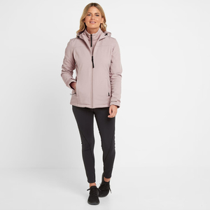 Chaqueta Softshell Rosa Personalizada para Mujer, Impermeable, con Capucha, Cierre Completo, Cortavientos para Actividades al Aire Libre, Forro Polar, Transpirable, OEM - Product Image 3