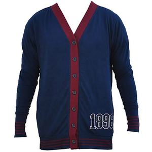 เสื้อคาร์ดิแกนถักคอวีสีส้มสำหรับผู้ชาย แขนยาว ติดกระดุม สไตล์ฤดูใบไม้ร่วง สีพื้น ทรงปกติ - Product Image 4