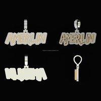 Perhiasan Hip Hop Mewah Trendi Berlapis Rhodium Emas Putih/Kuning 10K Unisex 27g 3.12ct Berlian Alami Potongan Brilian Kejernihan VS1