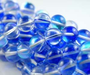 ลูกปัดควอตซ์ไทเทเนียมสีน้ำเงินทรงกลม ลูกปัดหินธรรมชาติสำหรับทำเครื่องประดับ DIY สร้อยข้อมือ สร้อยคอ งานฝีมือ - Product Image 6