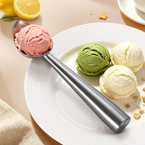 Stainless Steel Ice Cream Scoop <b>Heavy</b> <b>Duty</b> Professional Dessert Serving Tool Easy Release Dishwasher <b>Safe</b> Manual - Product Image 5