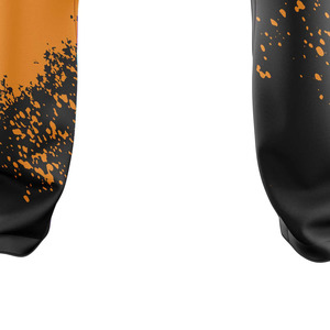 LAMA INDUSTRIES Pantalon de survêtement croisé orange et noir pour homme, coupe droite, taille élastique, style décontracté printemps - Product Image 2