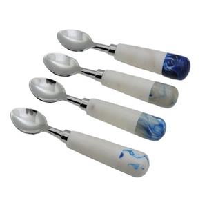 Très durable élégant fait à la main en acier inoxydable manger cuillère ensemble de couverts unique poignée en résine ensemble de couverts nouvelles idées de produits 2023 - Product Image 5