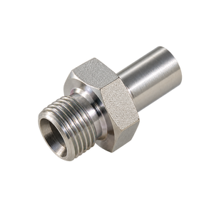 Raccord hexagonal en acier inoxydable, traitement de surface magnétique, connecteur coudé à 90 degrés, taille 1.1 CSFPL - Product Image 1
