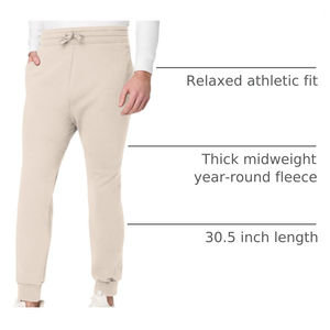 Men's <b>Trousers</b> Beige Canvas Sweatpants Elastic Drawstring Casual Joggers Straight Side Pockets Midweight Woven <b>Summer</b> - Product Image 3