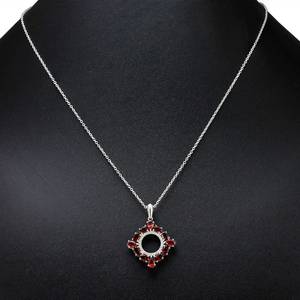 Pendentif vintage en grenat naturel, argent sterling 925, plaqué or/argent, breloques pour femmes et hommes, bijoux de fiançailles - Product Image 2