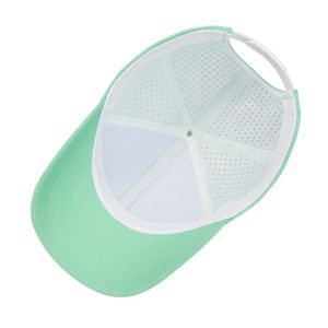 Gorra Snapback Unisex Verde Menta de 6 Paneles, Transpirable, Ajustable, Deportiva, para Exteriores, de Secado Rápido, con Costuras Finas - Product Image 4