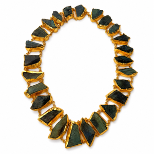 Ethnic Semi Stone Fashion <b>Necklace</b> Decorative Beadwork <b>Statement</b> <b>Necklace</b> Handmade Jewelry Gift - Product Image 1
