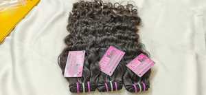 26" Inches Natural Wavy Indian Remy Hair Bundles-Single Head Donor Chennai Unprocessed Raw Human Hair Extensions with Deep Wave - Product Image 4