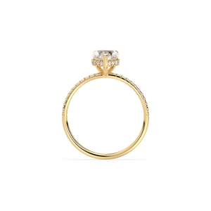 Bague REYES en forme de cœur avec halo caché en moissanite de 1,24 carat, certifiée GRA, en argent sterling 925, cadeau d'anniversaire, bijoux fins - Product Image 6