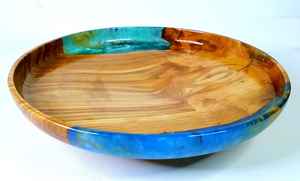 ชามเรซิ่นไม้ทำมือ ลายคลื่นทะเล ของตกแต่งสไตล์ชายฝั่ง เหมาะสำหรับห้องนั่งเล่น โต๊ะรับประทานอาหาร หรือห้องครัวของคุณ - Product Image 3