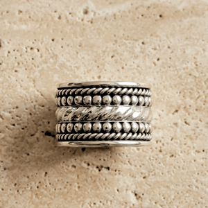 Jeweltech Fidget <b>Spinner</b> <b>Ring</b> 925 Sterling <b>Silver</b> Handmade Amazing Vintage Invisible Setting Certified Jewelry Gift for Her/Him - Product Image 6