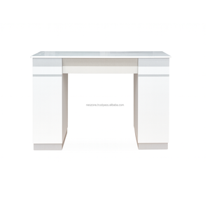 Tables à ongles modernes en MDF et contreplaqué, faciles à nettoyer, élégantes, en marbre, couleur personnalisable, écologiques, avec bar à manucure - Product Image 5