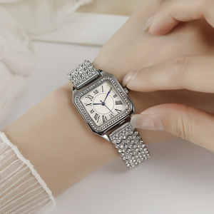 Reloj de Lujo para Mujer 2026, Nuevo de Fábrica, con Diamantes, Números Romanos, Acero Inoxidable, Correa con Pedrería, Cuarzo - Product Image 5
