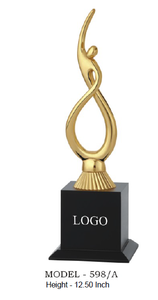 Golden Event Glass <b>Trophy</b> Personalized Award For Company Milestone Celebrations Corporate Achievement Recognition Rewards - Product Image 4