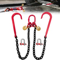 Muestra gratis 5/16 3/8 G70 Cadena de camión con ganchos dobles en J para camión plano Tie Trailer Tractor Car