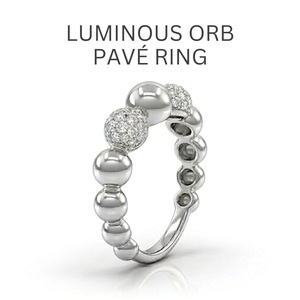 Bague classique en or massif 18 carats avec perles et diamants pavés, pour le marché du Canada et d'Europe, bijoux personnalisés, faible MOQ - Product Image 1