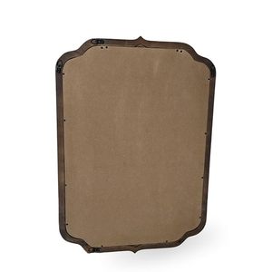 Espejo de Pared con Marco de Madera, Acabado Desgastado, Espejo Decorativo con Esquinas Arqueadas para Baño, Dormitorio, Sala de Estar - Product Image 4