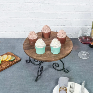 Soporte de pastel de madera de pino, encanto rústico con diseño moderno, postre de madera hecho a mano duradero y plato de exhibición - Product Image 5