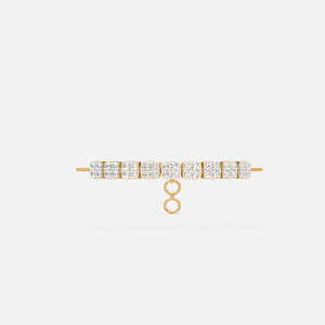 Delicada Pulsera Unisex Move Classic Pave con Diamante Cultivado en Laboratorio de 0.28 Ct, Oro Sólido de 9k, Certificado IGI, Oro Rosa, Regalos para Fiestas y Compromisos - Product Image 4