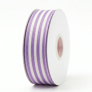 ริบบิ้นโกรเกรนลายทางหลากสีขาวลาเวนเดอร์ขนาด 38 มม. ผู้ผลิต OEM สำหรับผ้าคาดเอวเจ้าสาว ของชำร่วย ผ้าคาดผม งานเย็บปักถักร้อย ของตกแต่งงานปาร์ตี้ - Product Image 3