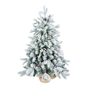 Albero di Natale Artificiale Innevato da 90 cm con Pigne e Bacche Rosse, Mini Albero Verde da Tavolo - Product Image 2