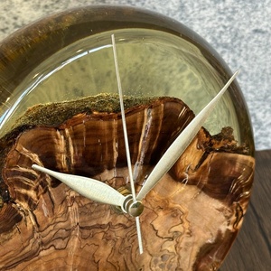 Simple Classic Wooden & Epoxy Resin Table <b>Clock</b> For Gifting & Homedecor Latest Collection Premium Time Piece For Restaurant - Product Image 3