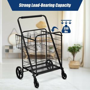 Carrello Pieghevole Doppio per Campeggio e Trasporto Merci Pesanti - Product Image 6