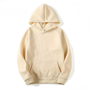 Oversized Hooded Sweatshirt Solid Color Cotton French Terry Casual Pullover Autumn Wear Men's - Product Image 5