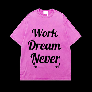 T-shirt Streetwear Premium Work Dream Never Solid, Coupe Oversize, Tissu Lourd, Vêtement Décontracté, Fabricant, Polyester/Coton - Product Image 5
