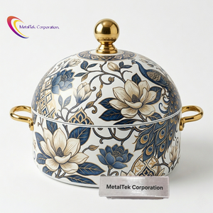 Beautiful Design Luxury Kitchenware Stainless Steel Casserole Hot Pot Serving Dish High Quality Cookware Hot Food <b>Box</b> Catering - Product Image 3