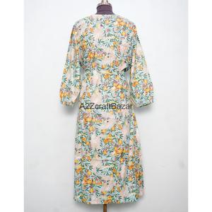 Vestido Maxi Casual al por Mayor para Mujer, 100% Algodón, Estampado Floral, Transpirable, para Uso Diario, Corte Holgado - Product Image 6