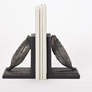Porte-livres décoratifs en métal pour étagères, design arbre et oiseau en fer noir, pour la maison, le bureau, la bibliothèque, organisateur de bureau - Product Image 2