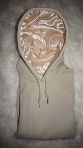 Vente en gros XS-6XL 100% sweat à capuche en molleton de coton doublé de soie impression 3D gaufrée anti-rétrécissement vêtements teints de couleur contrastée avec capuche - Product Image 4
