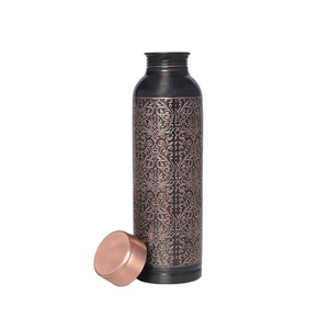 Antique Design Hammered <b>Copper</b> <b>Water</b> <b>Bottle</b> with Custom Logo Option for Home Use Leak Proof Eco-Friendly & Durable Design - Product Image 1