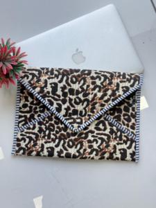 Handmade Quilted Cotton <b>Laptop</b> Sleeve Floral Block Print Vintage Business Lightweight Waterproof Eco-Friendly Protective <b>Cover</b> - Product Image 4