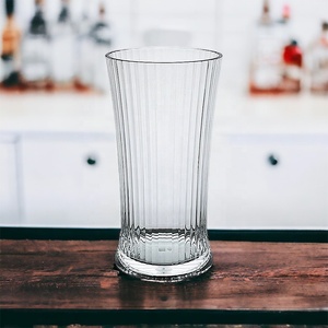 BPA Free 19oz Straight Line Plastic Drinking <b>Glass</b> - Product Image 2