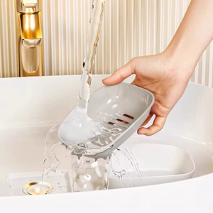 Support à savon double couche avec drain, facile à nettoyer, garde le savon au sec, base antidérapante, pour salle de bain domestique, bonne qualité - Product Image 2