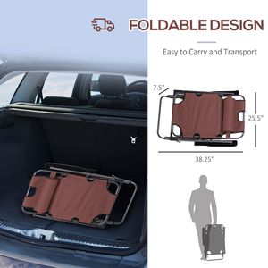 Lettino Pieghevole Moderno da Esterno con Poggiapiedi Regolabile e Cuscino per la Testa, in Ferro e Rete, Arredo Elegante per il Relax - Product Image 6