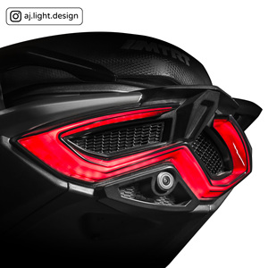 AJLIGHT Taiwan Manufacturer MMBCU NAGA 150 <b>LED</b> RED Tail <b>Light</b> Sequential Turn Signals Startup Animation Durable Easy Install - Product Image 2