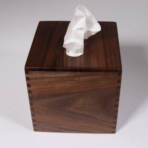 Caja de pañuelos de madera hecha a mano, diseño clásico, almacenamiento decorativo para el hogar, comedor, impermeable, duradera, independiente - Product Image 1