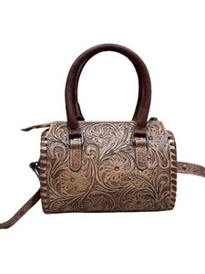 Bolso Ejecutivo de Cuero Genuino Hecho a Mano, Estilo Western, con Estampado Animal Marrón y Cierre de Cremallera, Hecho en India - Product Image 3