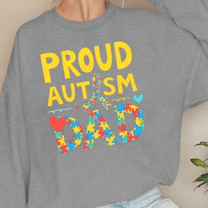 Sudaderas mujer diseño PROUD AUTISM DAD - Product Image 4