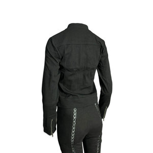 Women Top Selling Black Punk Metal <b>Gothic</b> Stage Band Rock Biker Jean <b>Jacket</b> for Girls Ladies - Product Image 5