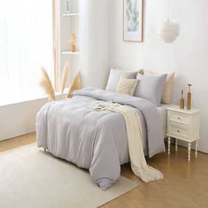 Solid Color King Size Duvet Cover <b>Set</b> 3-Piece <b>Bedding</b> Including 1 Duvet Cover and 2 Pillow Shams Comforter Not Included - Product Image 4