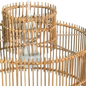 Custom Wholesale Natural Tiered Rattan Lampshade Eco Friendly Woven Cane <b>Hanging</b> <b>Lamp</b> <b>Shade</b> Factory Supplier - Product Image 2