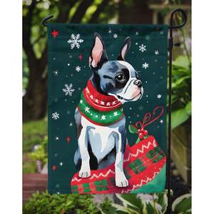 Boston Terrier Christmas <b>Garden</b> Flag Multicolor Decorative Mailbox Flag <b>for</b> Patio Artwork <b>for</b> Yard & Lawn <b>Sign</b> <b>for</b> Flower Beds - Product Image 3