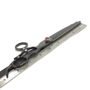 Multifunctional OEM Professional High Quality 8-Inch Stainless Steel Black Modern Pet Grooming <b>Scissors</b> Straight Shears - Product Image 5