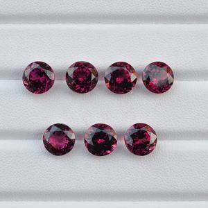 Granate Magenta Natural de Malawi de 4mm, 6mm, 8mm, 10mm, Corte Redondo Facetado, Gema Limpia, Umbalita, Joyería de Granate, Pedido al por Mayor Disponible - Product Image 1