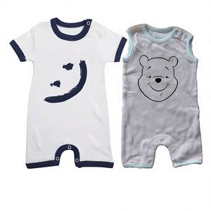 Mono de Bebé Personalizado de Algodón Orgánico GOTS con Botones a Presión, Unisex, Boutique, Mono de Bambú Supima, Venta al Por Mayor OEM, India - Product Image 1